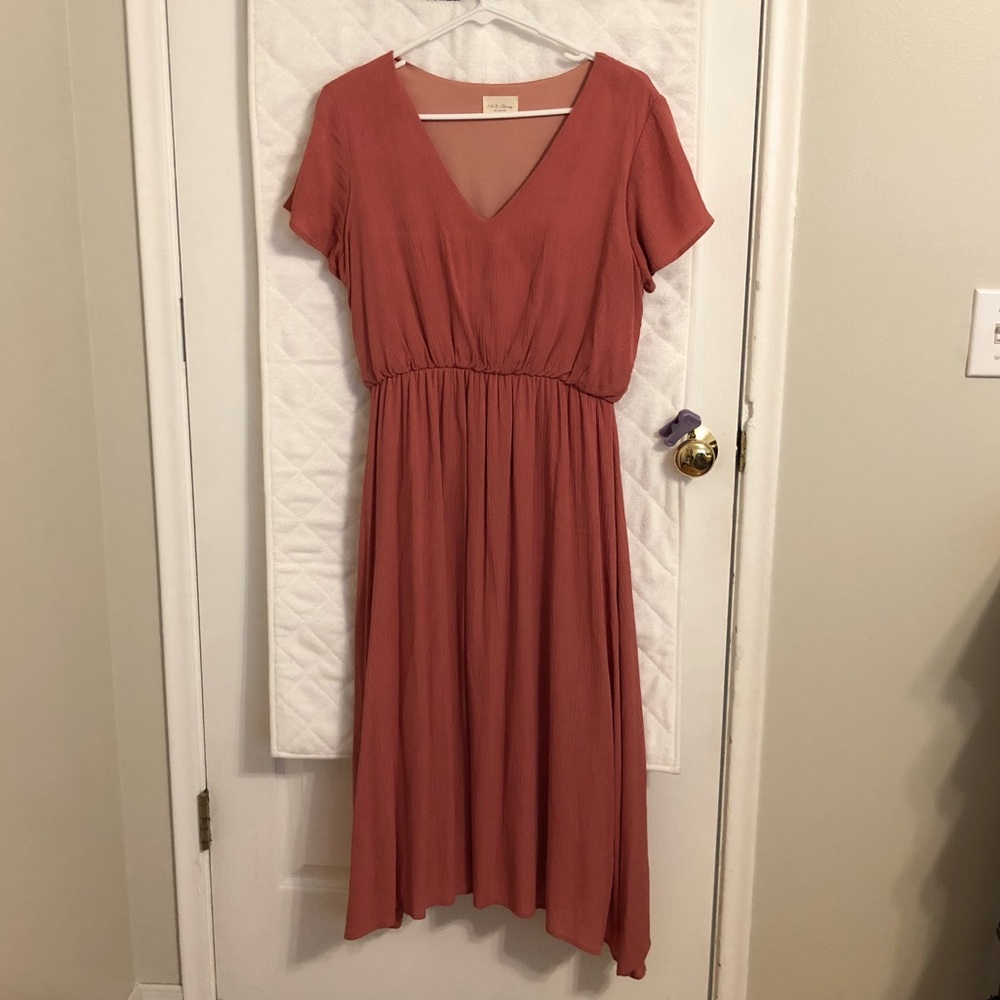 Piper and Scoot Rose MIDI Dress